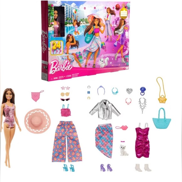 Barbie Advent Calendar Doll And Accessories - Picture 1 of 11